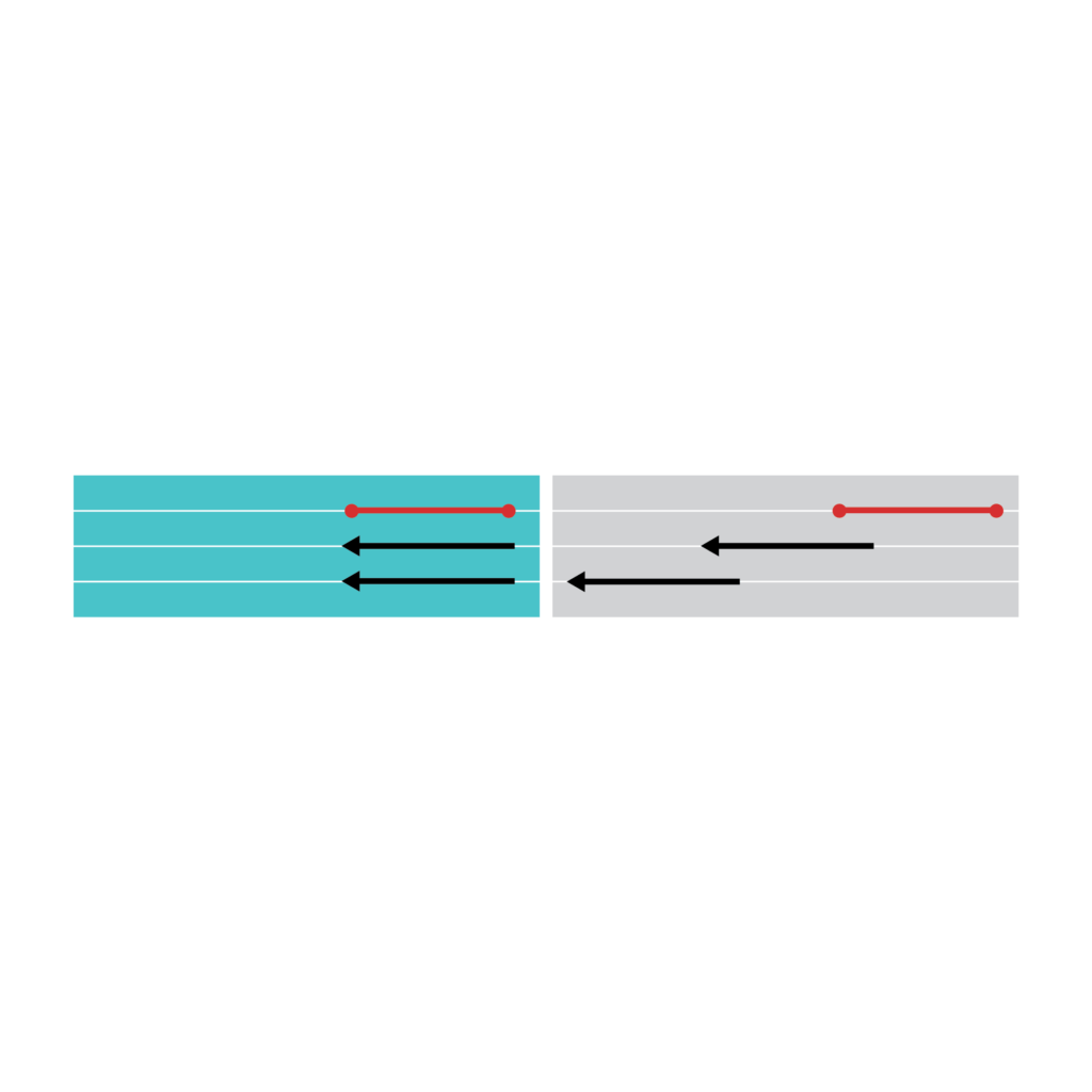 3 Channel, 3 Panel Track, Right Stack (Back Stack)