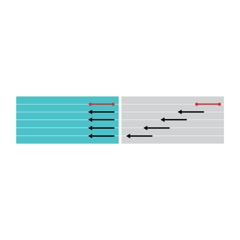 5 Channel, 5 Panel Track, Right Stack (Back Stack)