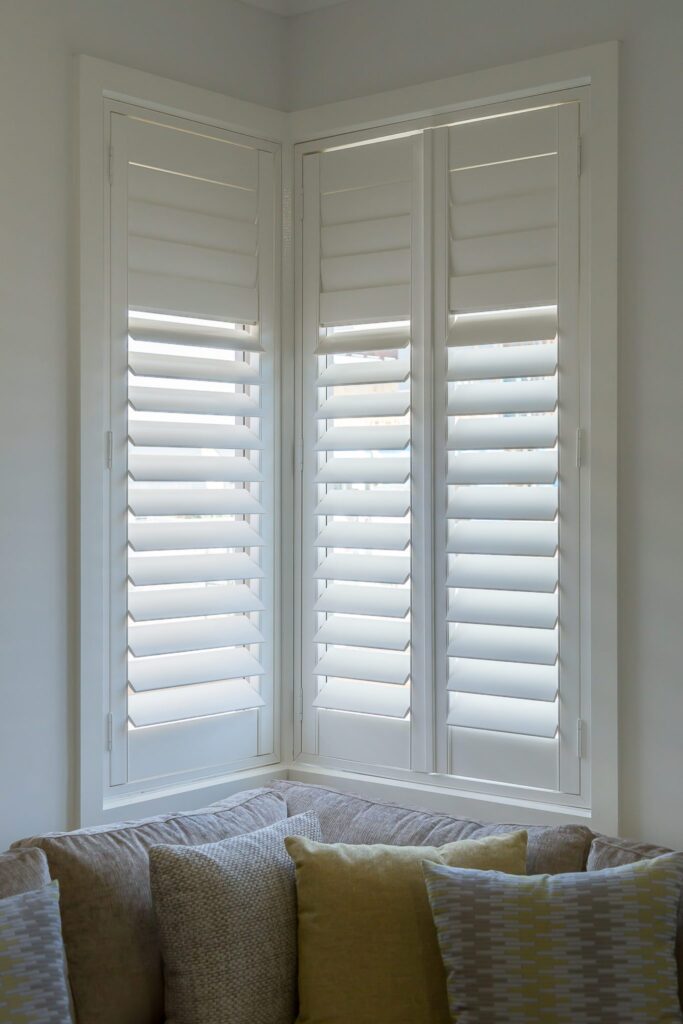 corner plantation shutters