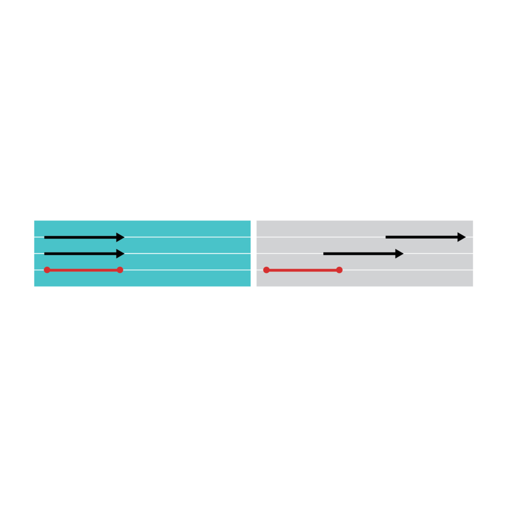 3 Channel, 3 Panel Track, Left Stack (Front Stack)