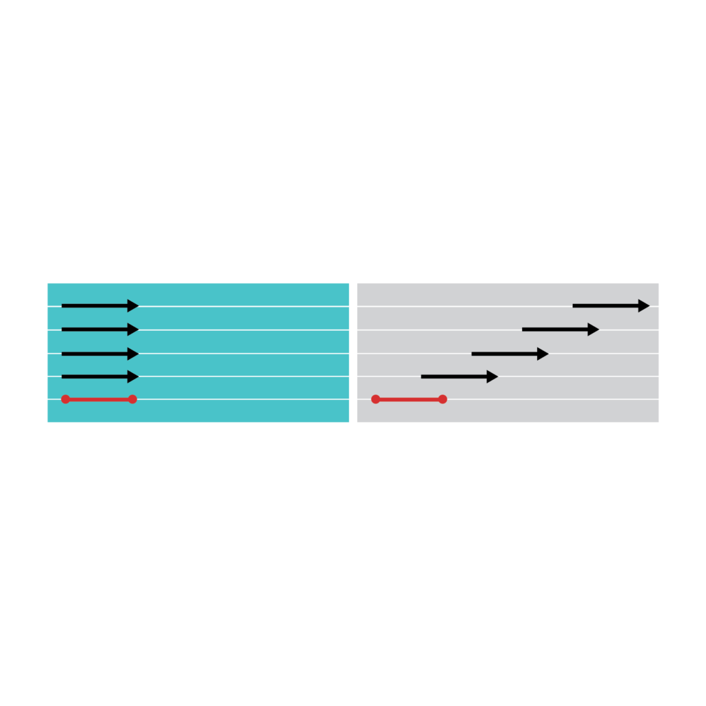 5 Channel, 5 Panel Track, Left Stack (Front Stack)