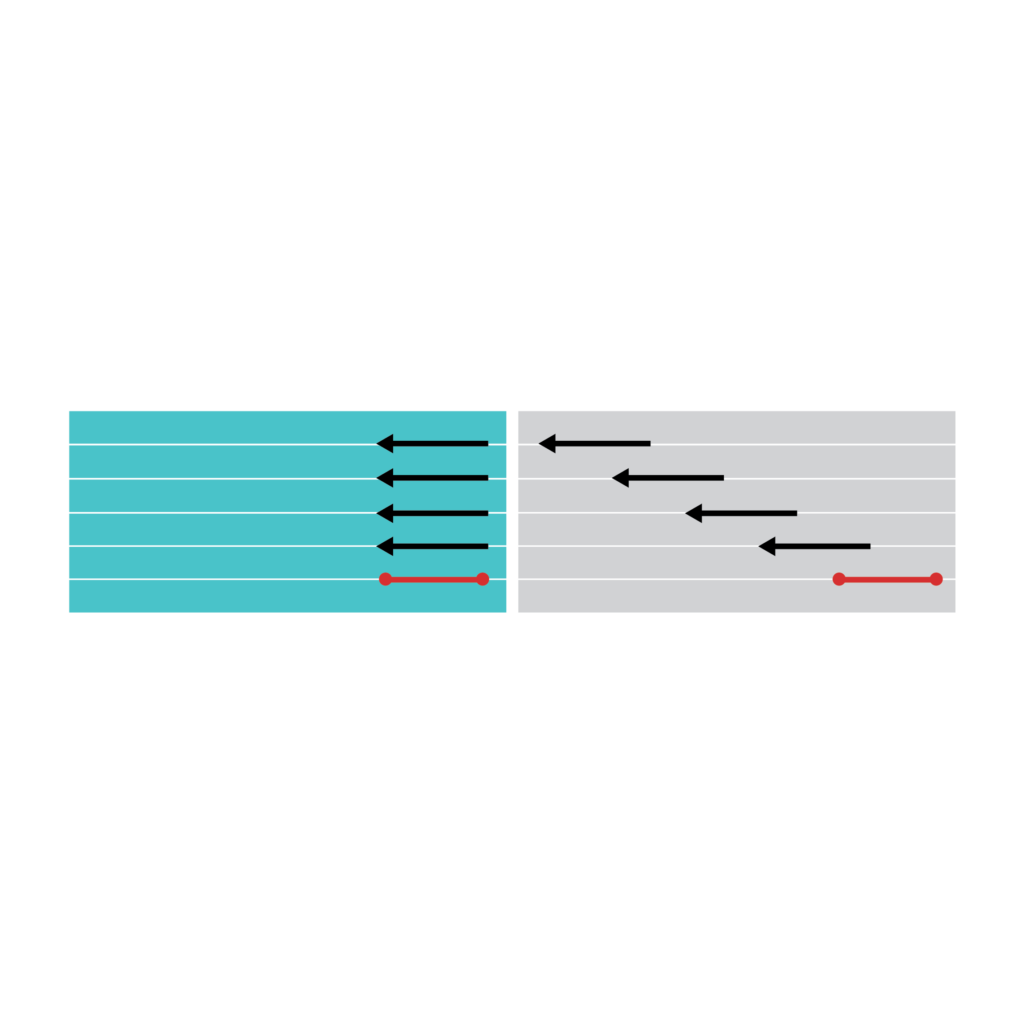 5 Channel, 5 Panel Track, Right Stack (Front Stack)